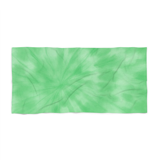 Green Tie-Dye Beach Towel