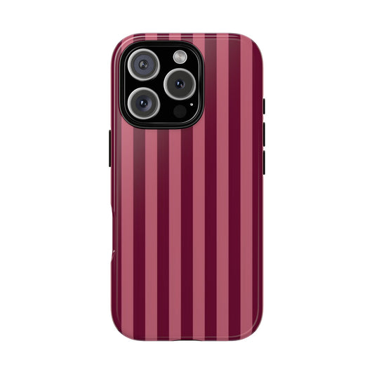Burgundy Stripe Phone Case