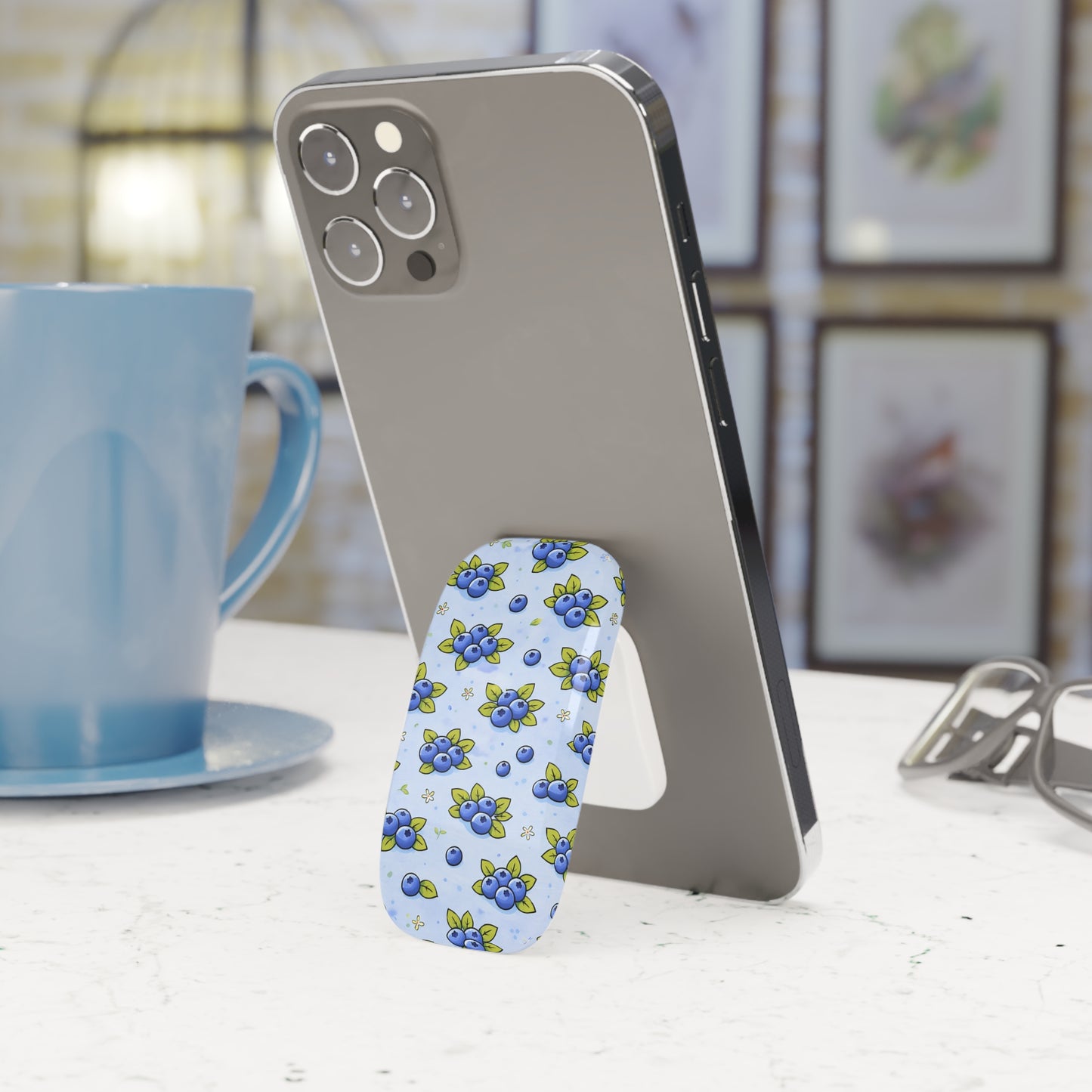 Light Blue Blueberry Phone Grip