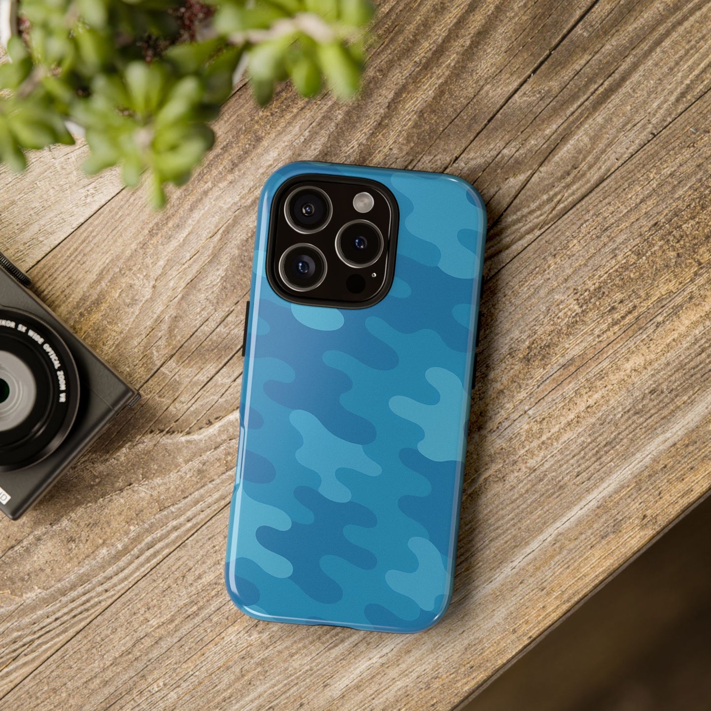 Blue Camo Phone Case
