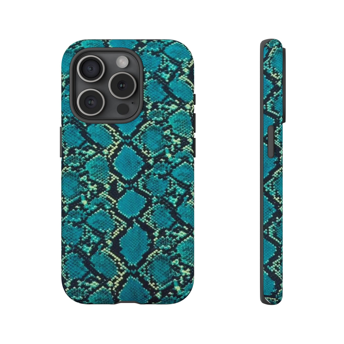 Blue Snake Skin Phone Case
