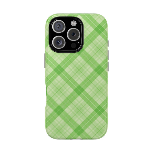 Green Plaid Phone Case