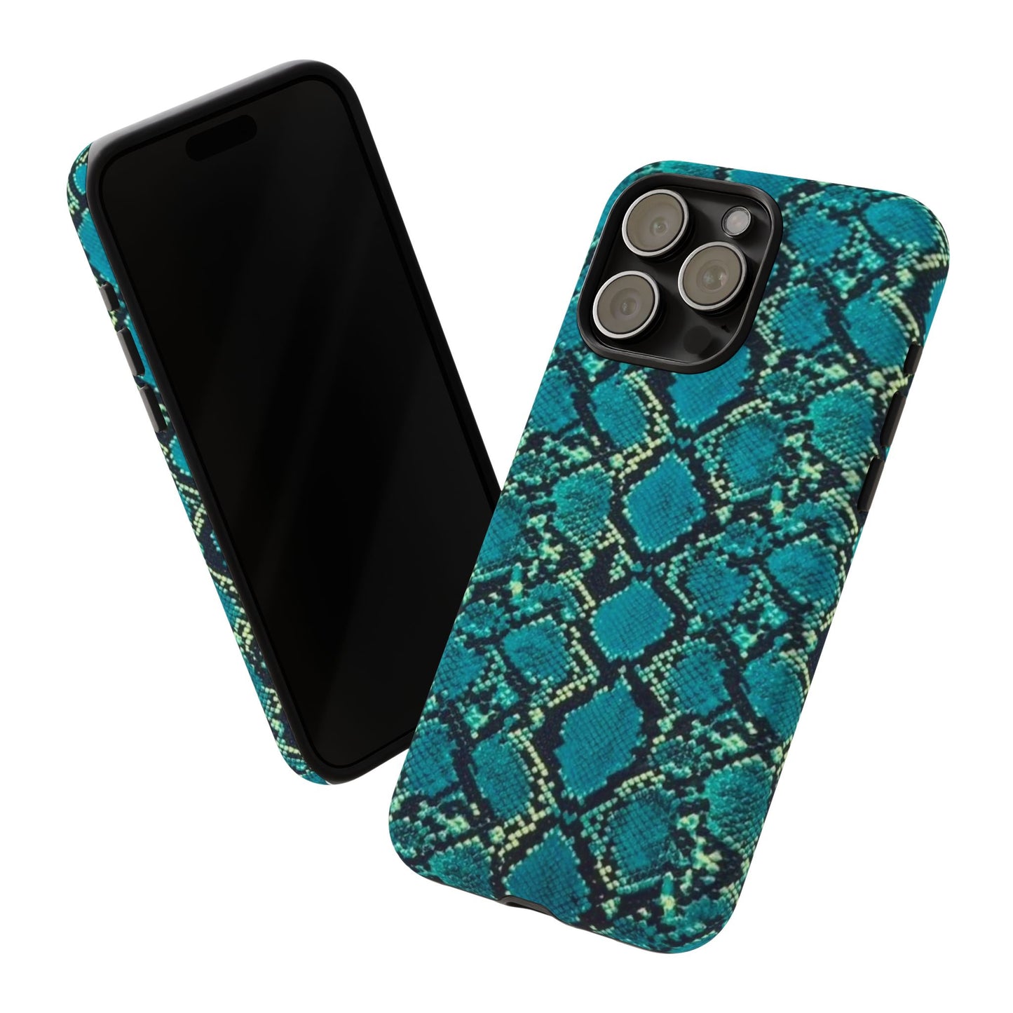 Blue Snake Skin Phone Case