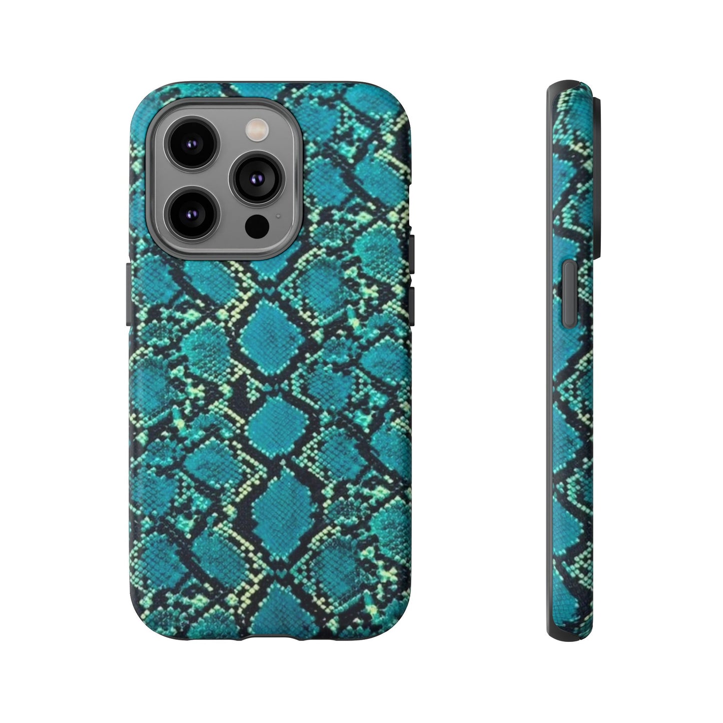 Blue Snake Skin Phone Case