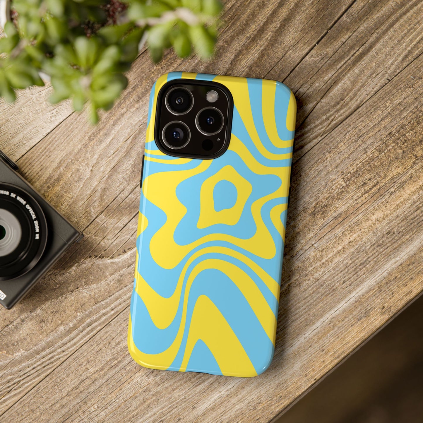 Blue & Yellow Swirl Phone Case