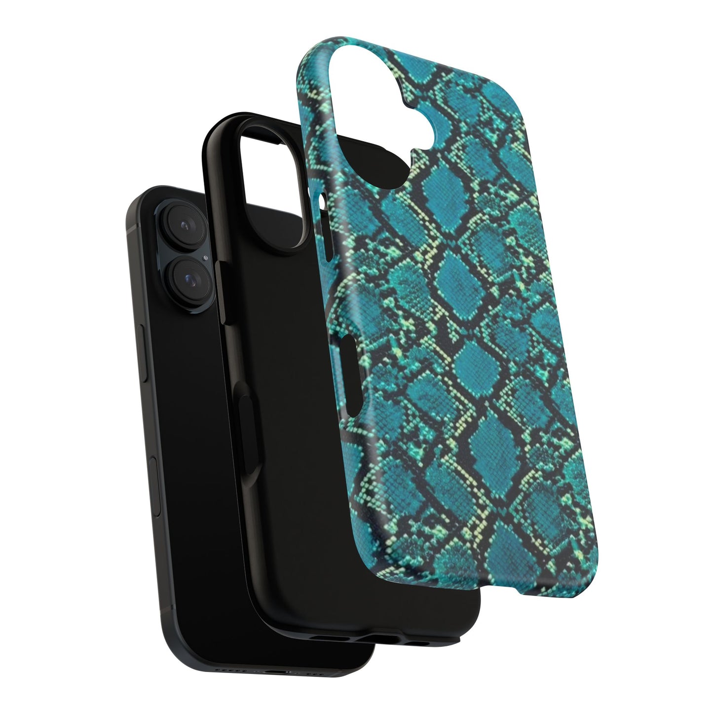 Blue Snake Skin Phone Case