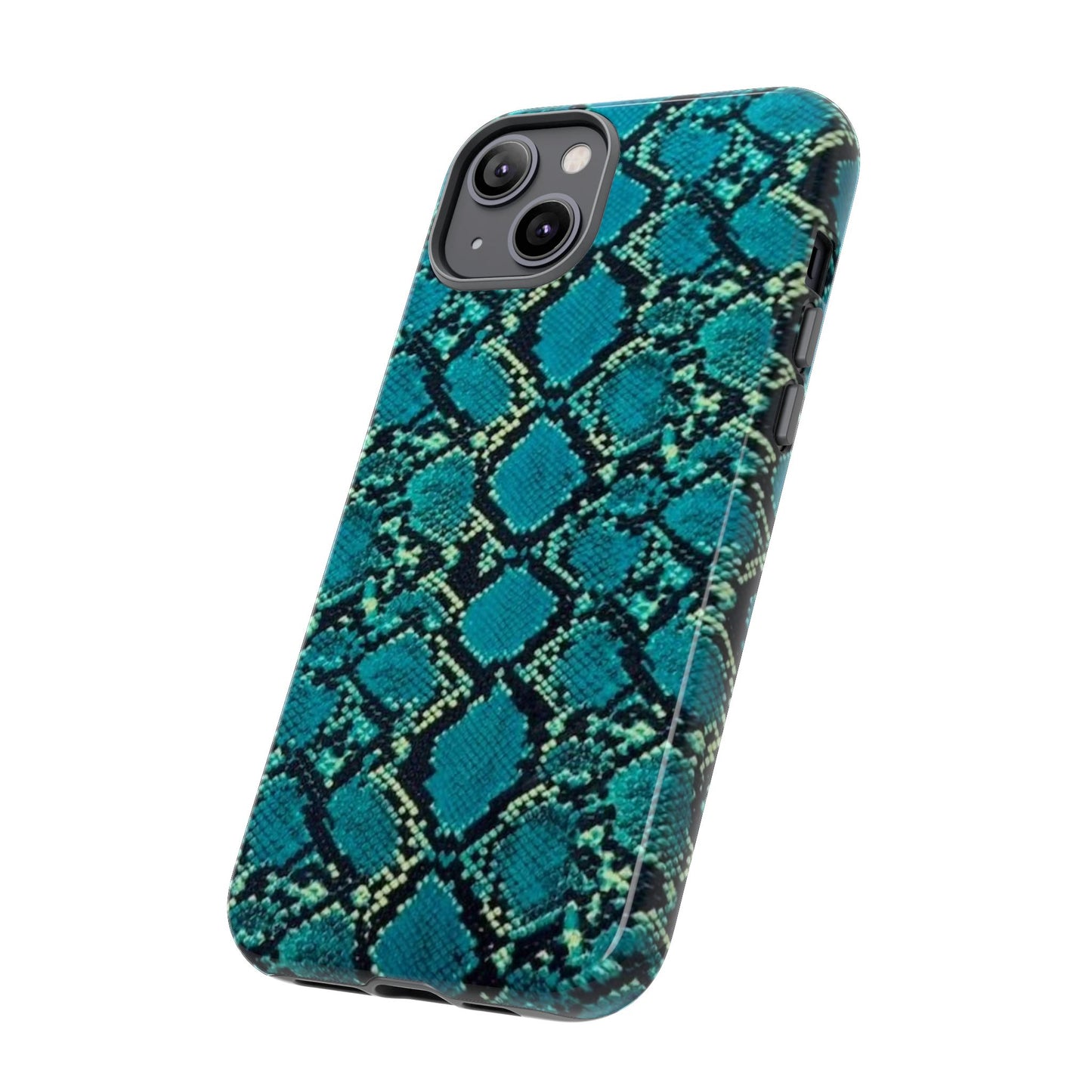 Blue Snake Skin Phone Case