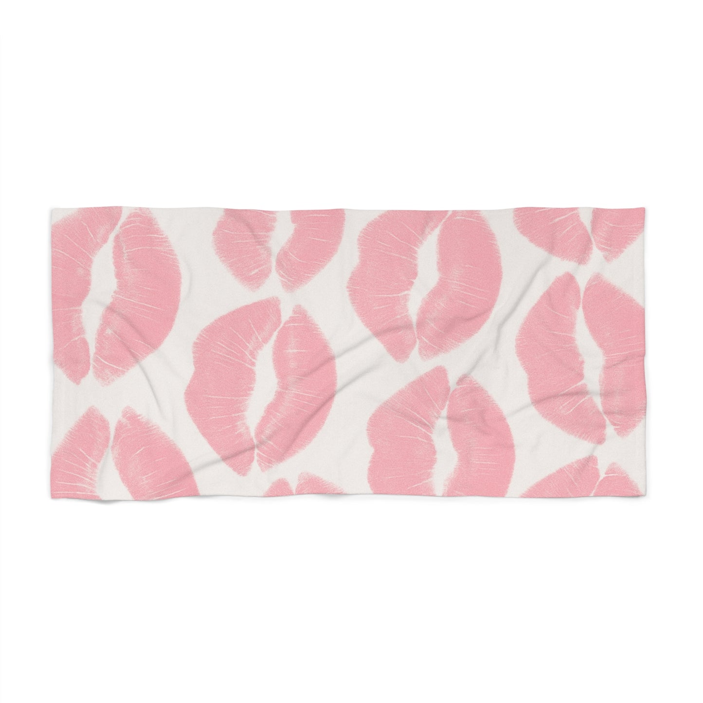 Pink Lipstick Beach Towel