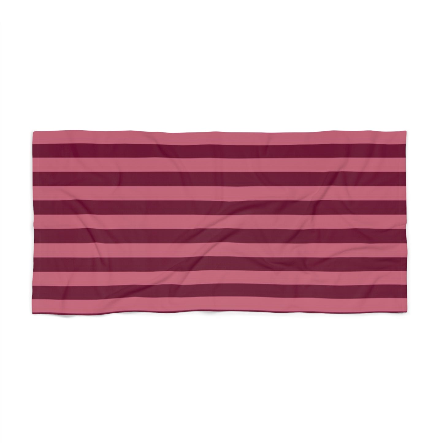 Burgundy Striped Beach Towel