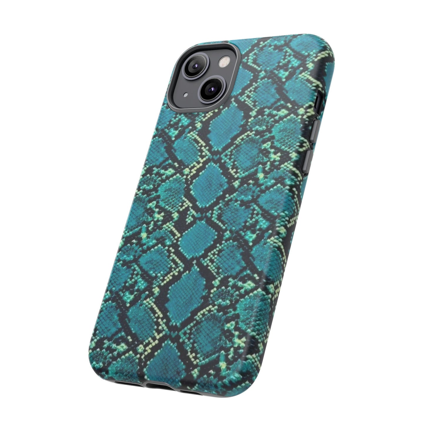 Blue Snake Skin Phone Case