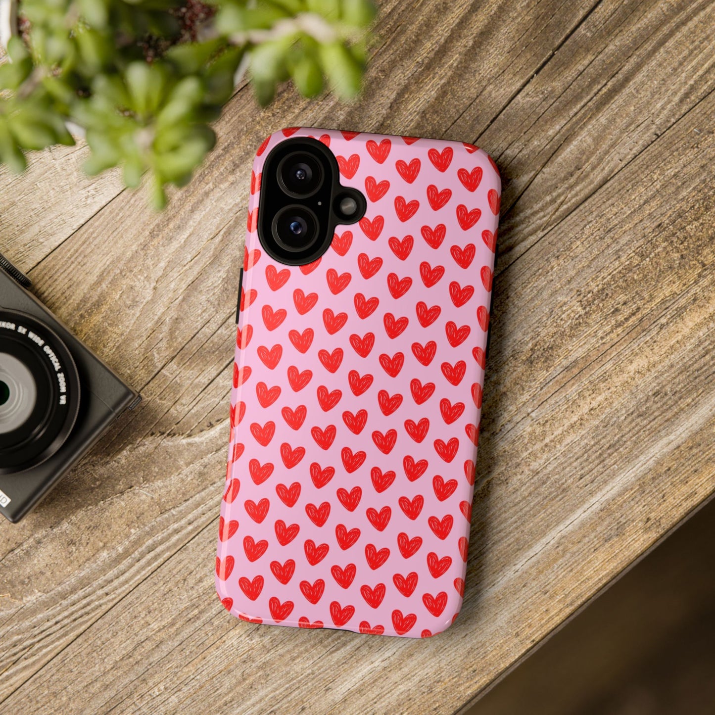 Pink & Red Heart Case