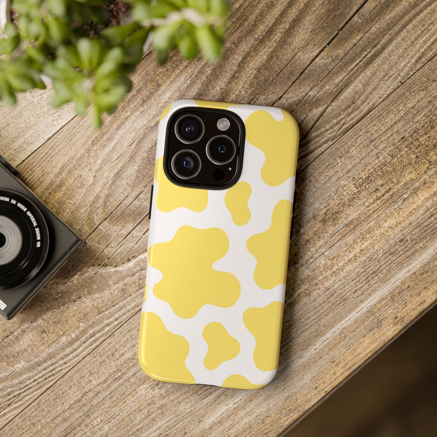 Yellow Cow Print Phone Case