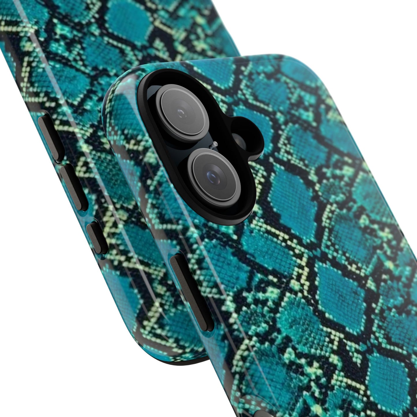 Blue Snake Skin Phone Case