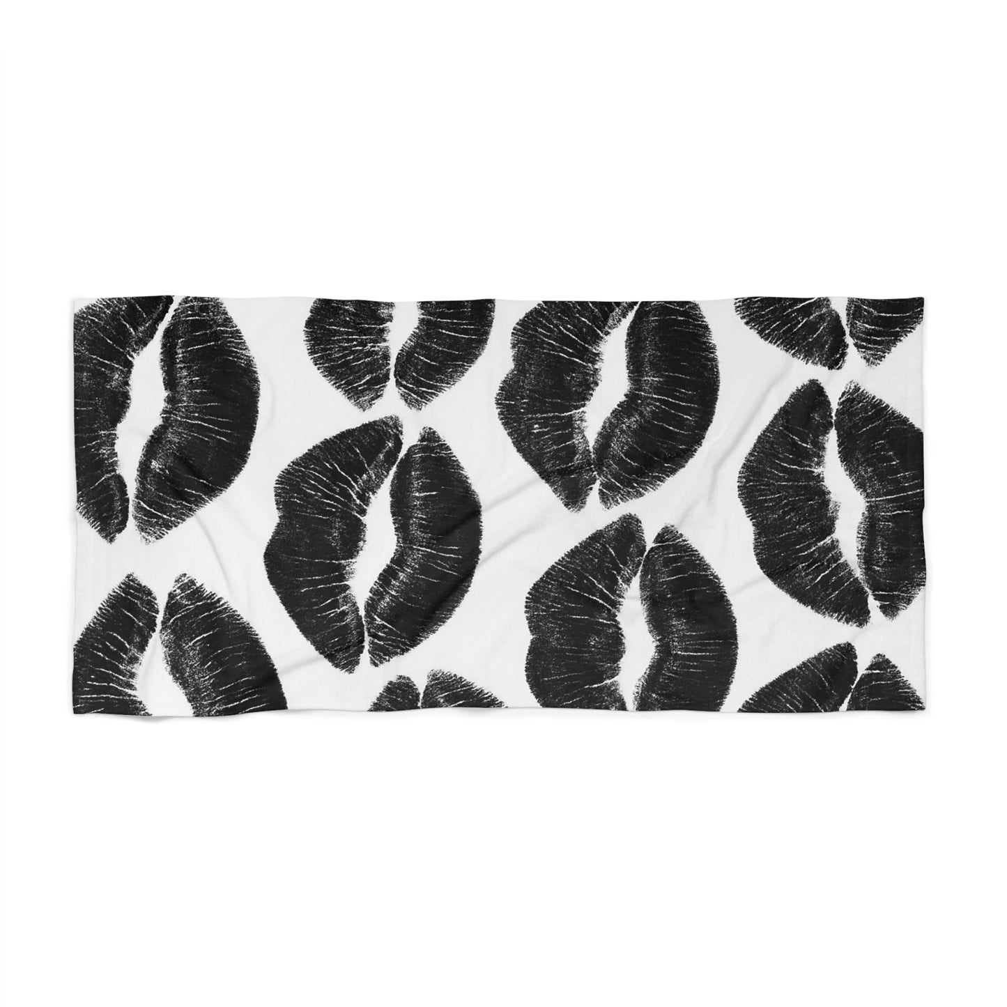 Black Lipstick Beach Towel
