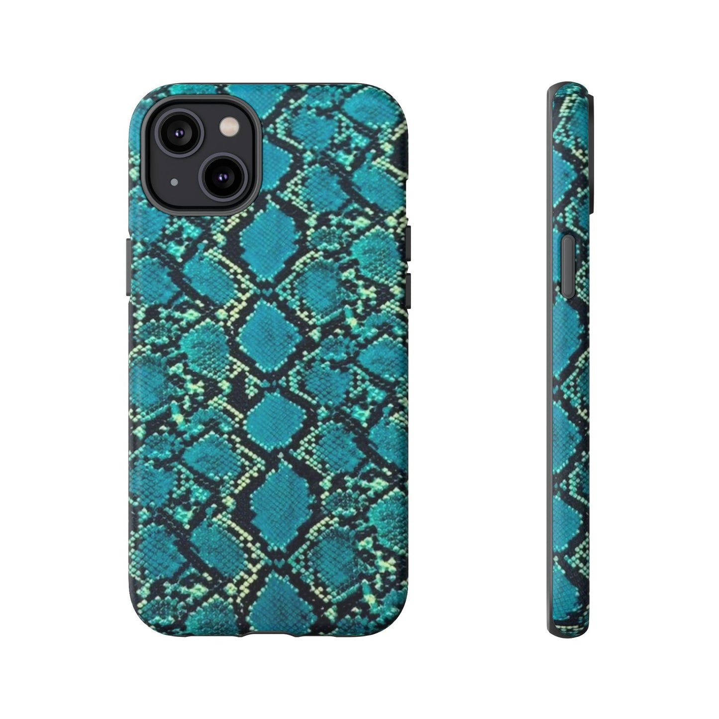 Blue Snake Skin Phone Case