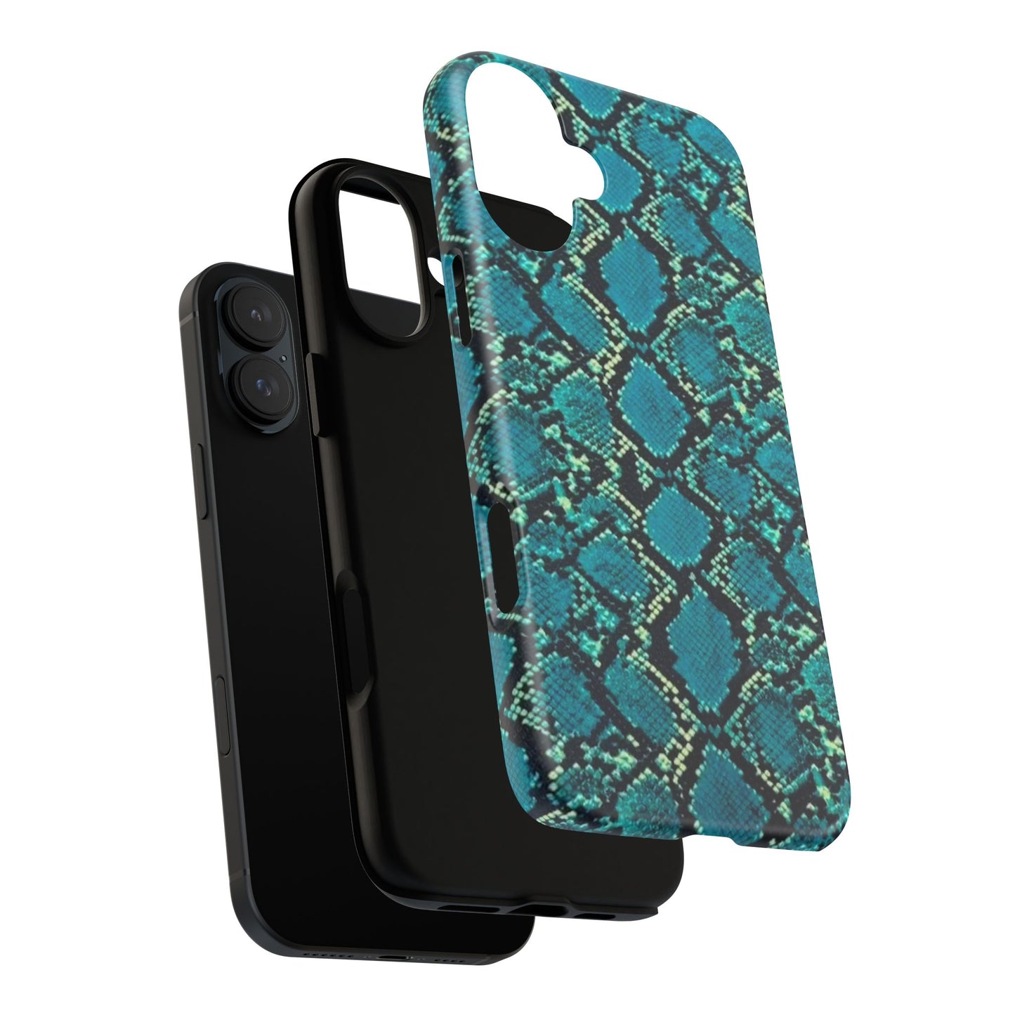 Blue Snake Skin Phone Case