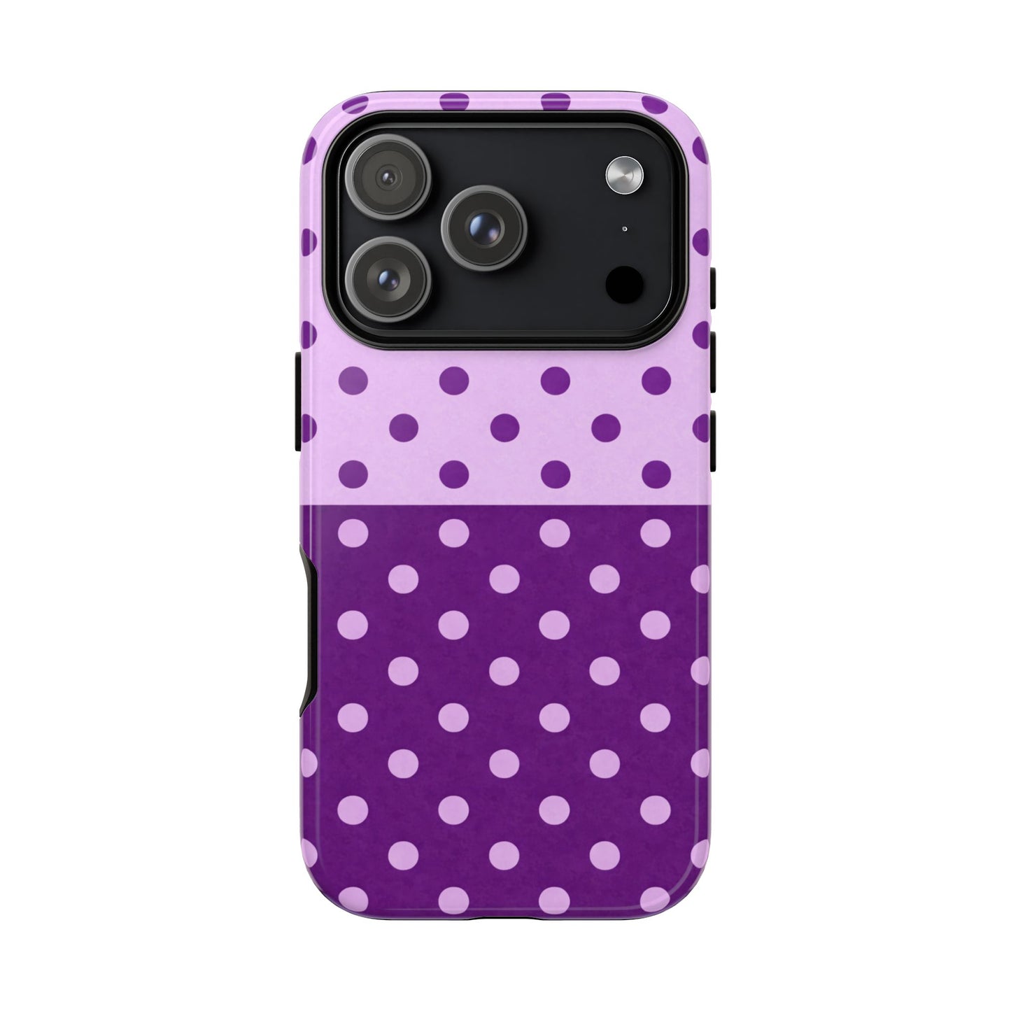 Two-Tone Polka Dot Case- Purple