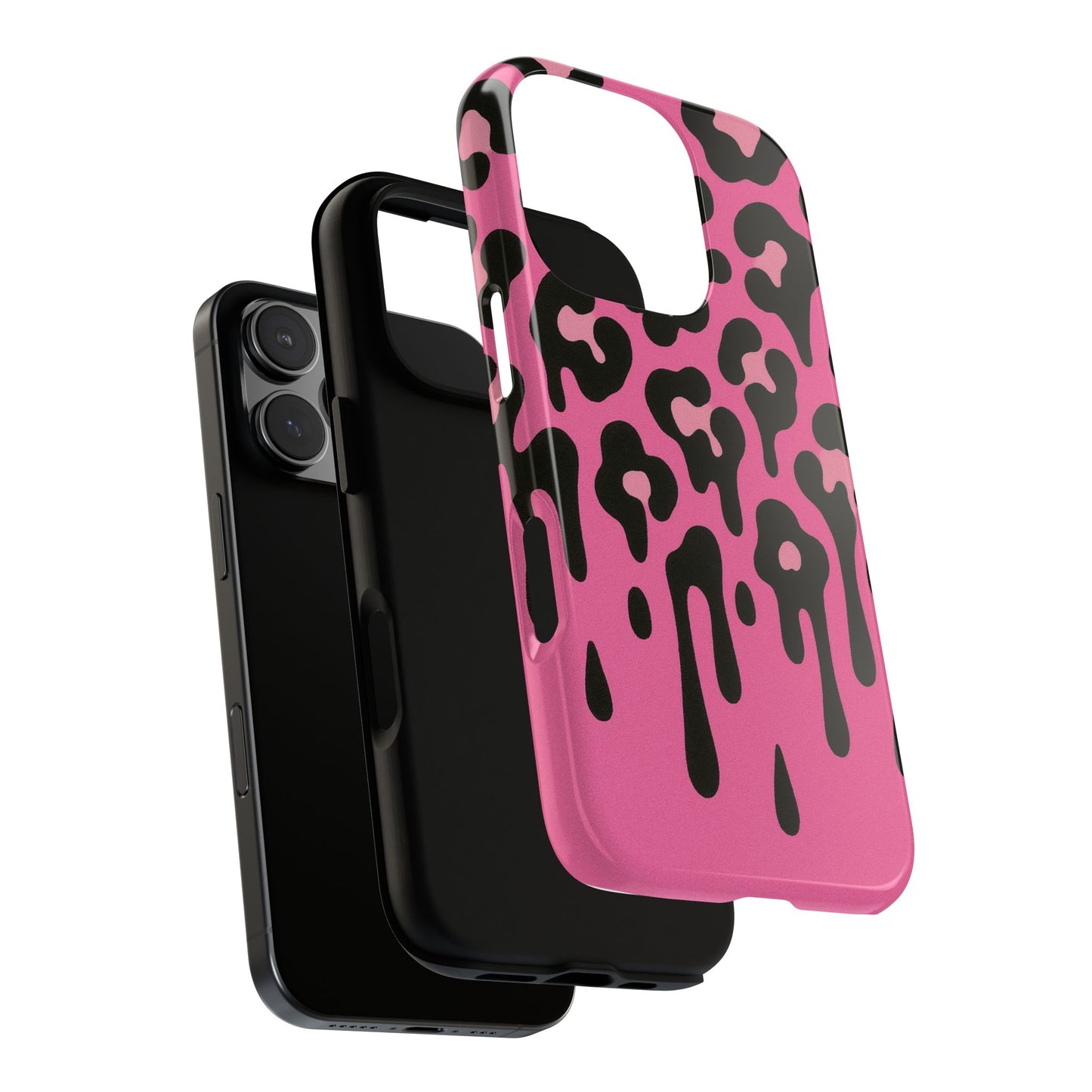 Pink Leopard Drip Phone Case